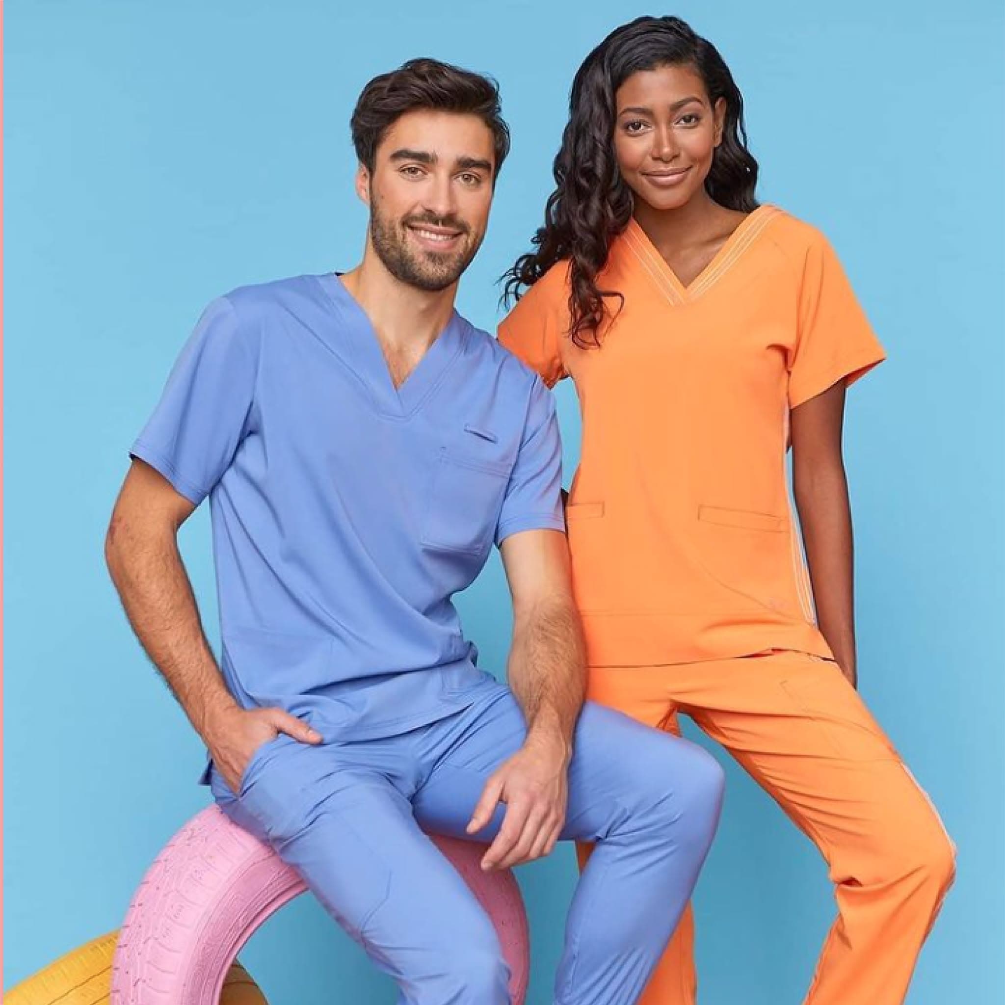 AP Uniforms warehouse scrub sale — try on premium medical scrubs in person