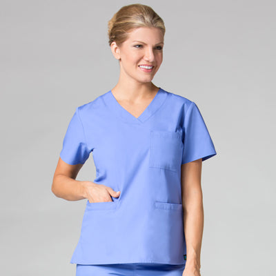 Maevn Core Curved V-Neck Top