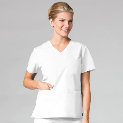 Maevn Core Curved V-Neck Top