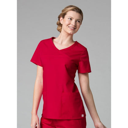 Maevn RedPanda Women's Mock Wrap Top