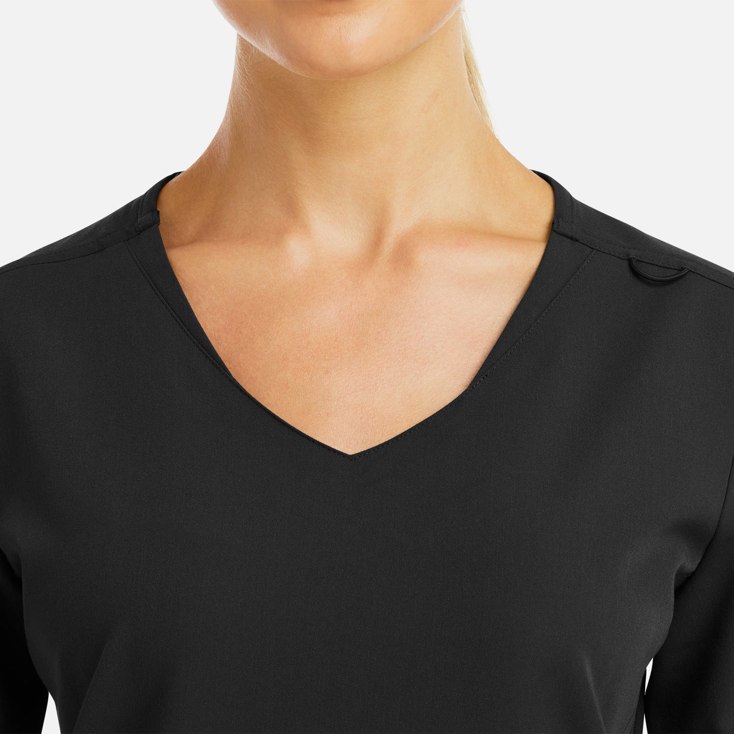 Maevn Matrix Pro Women's Curved V-Neck Top with Metallic Detail