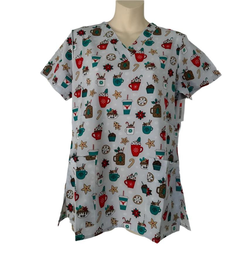 WhiteCross Printed Top CHRISTMAS (SALE) 617