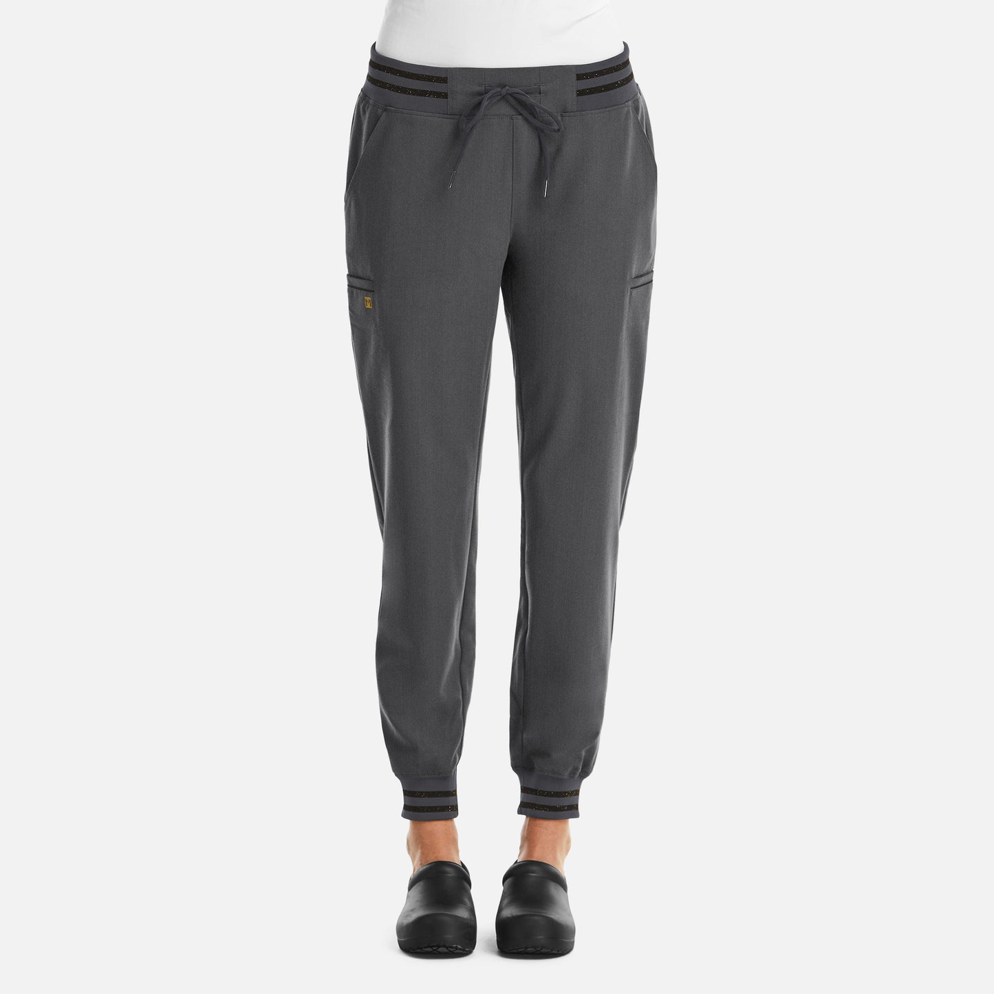 Women's Full Waist Jogger with Metallic Detail