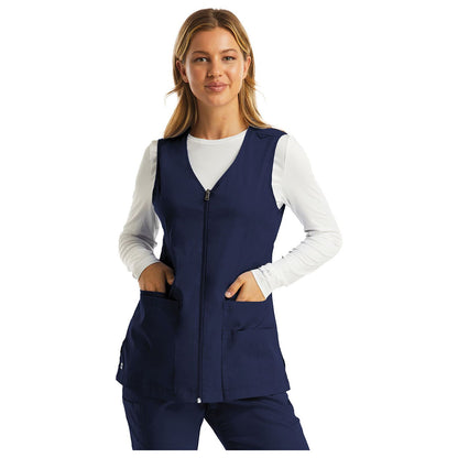 Maevn Matrix Basic Women's V-Neck Zip Front Vest