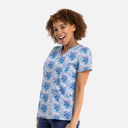 V-Neck Print Top