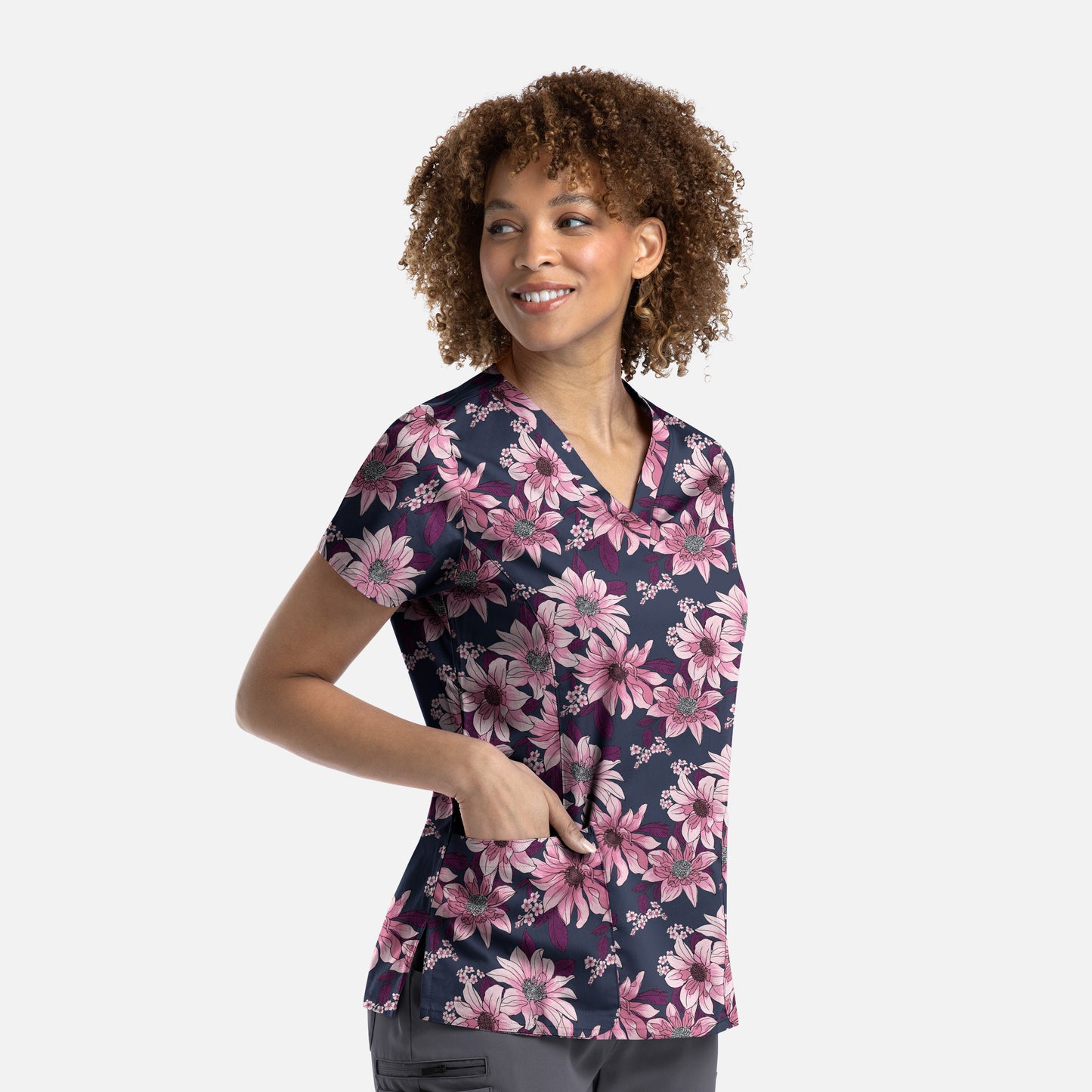 V-Neck Print Top