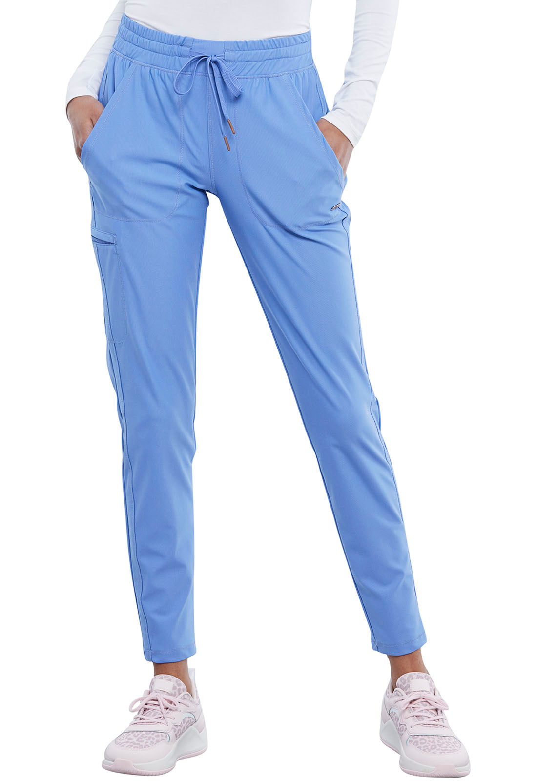 Mid Rise Tapered Leg Drawstring Pant