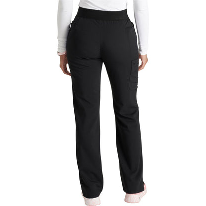 Mid Rise Pull-on Straight Leg Pant