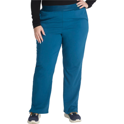 Mid Rise Pull-on Straight Leg Pant