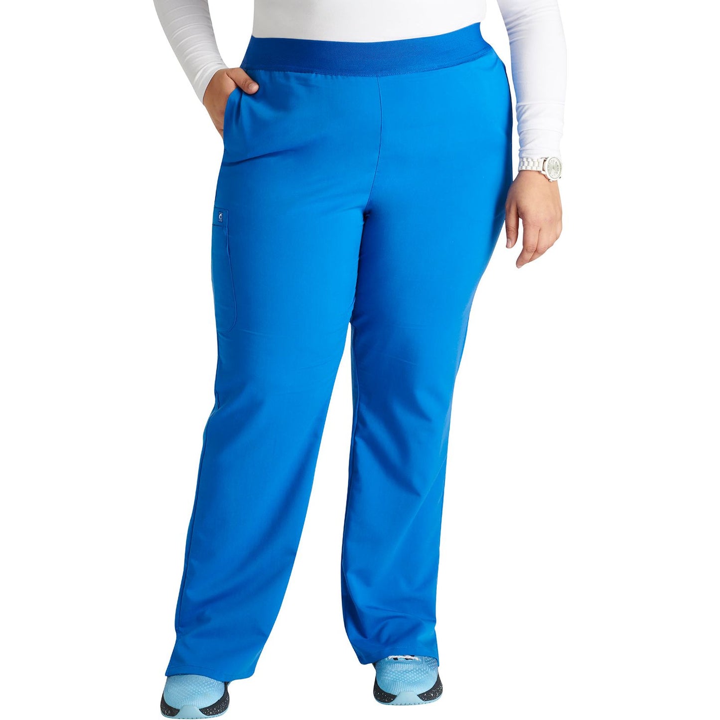 Mid Rise Pull-on Straight Leg Pant