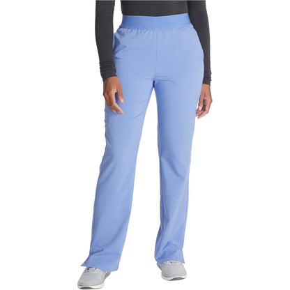 Mid Rise Pull-on Straight Leg Pant