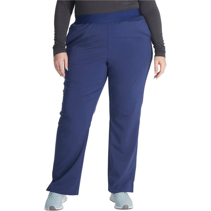 Mid Rise Pull-on Straight Leg Pant