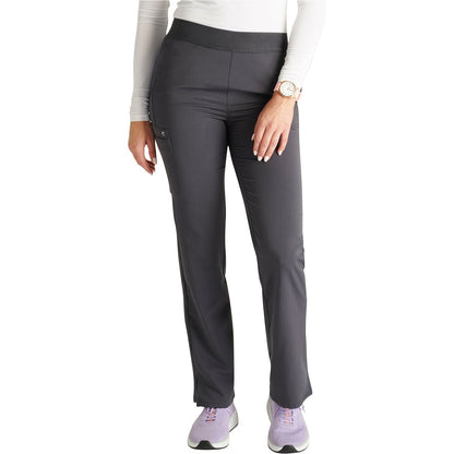 Mid Rise Pull-on Straight Leg Pant