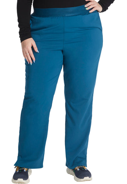 Mid Rise Pull-on Straight Leg Pant