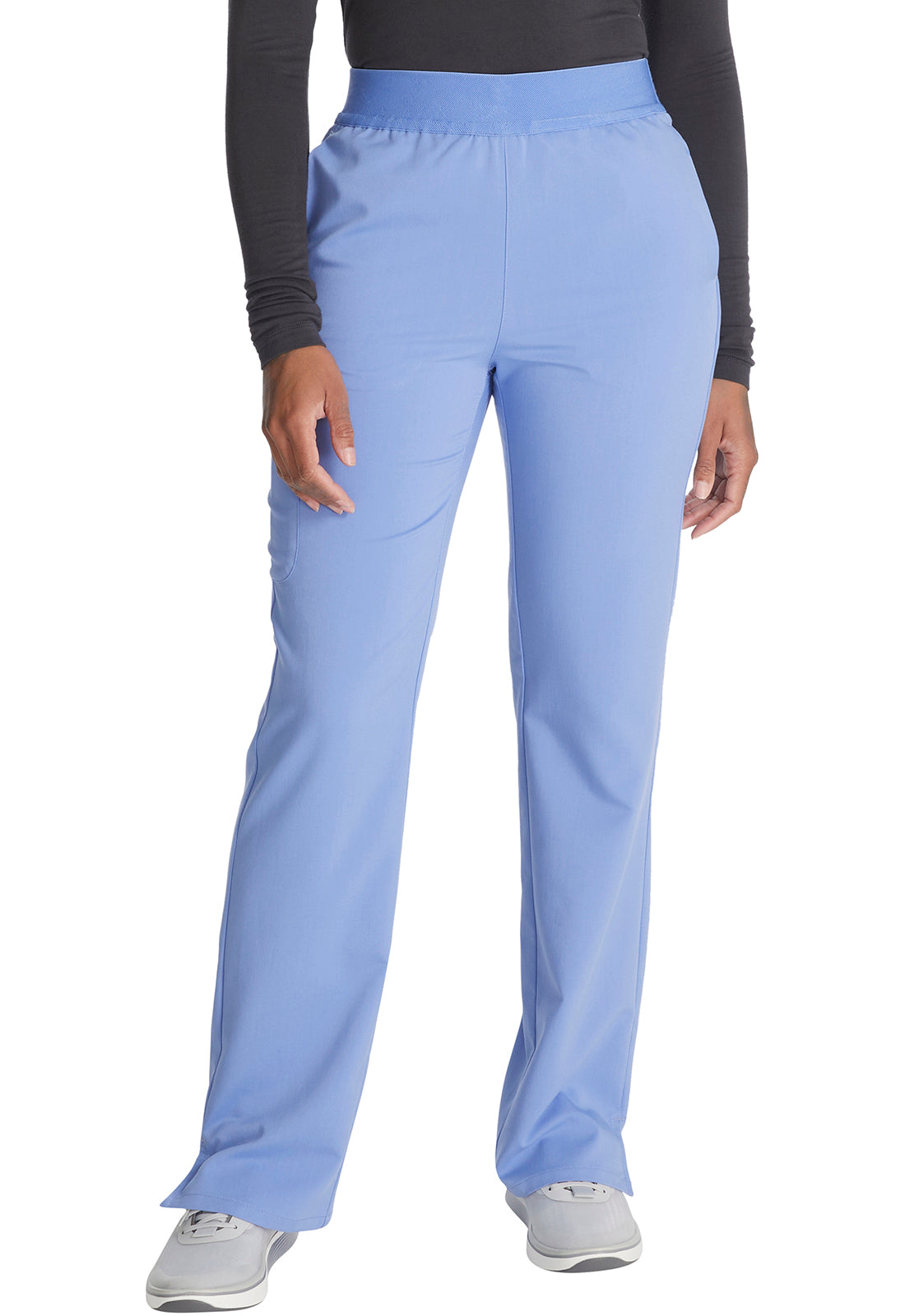 Mid Rise Pull-on Straight Leg Pant