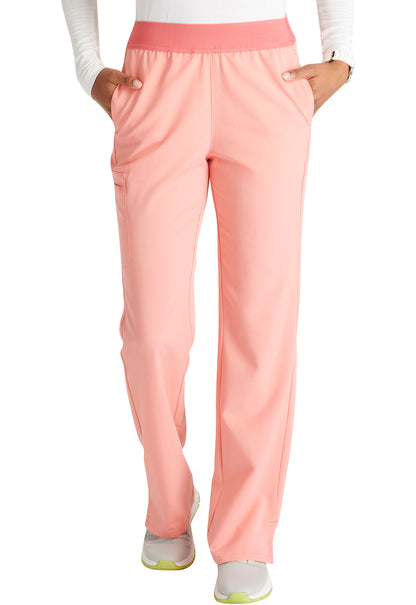 Mid Rise Pull-on Straight Leg Pant