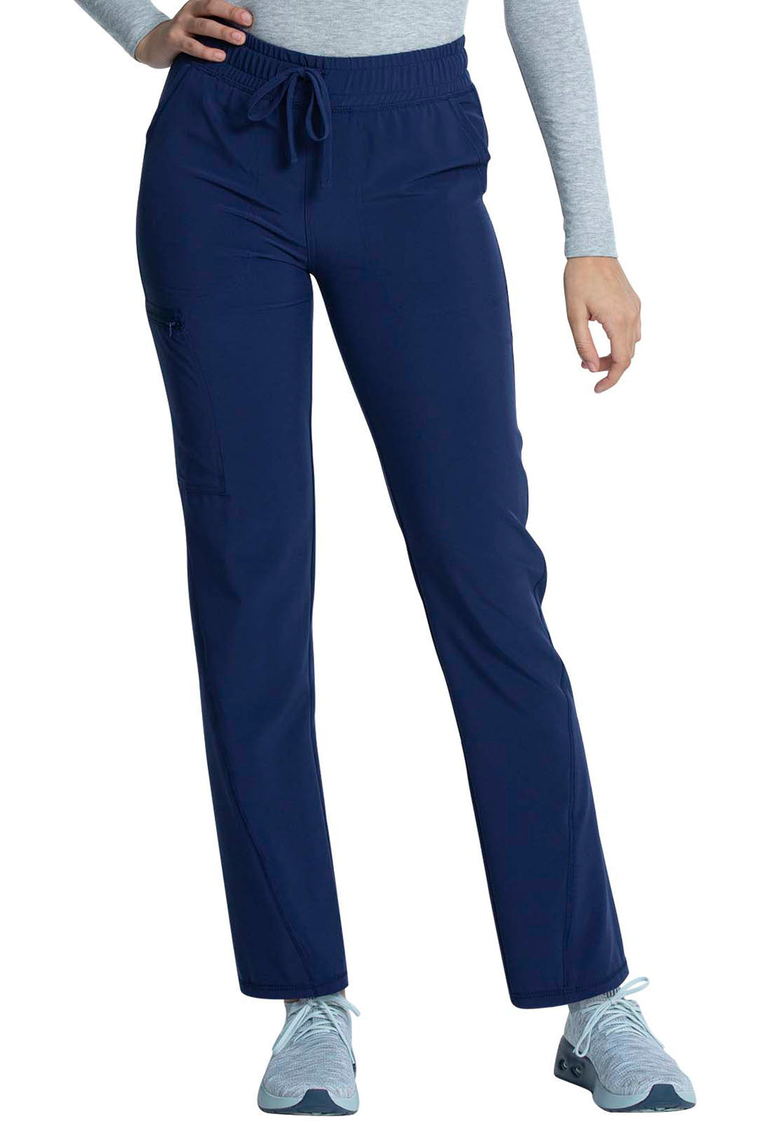 Mid Rise Drawstring Tapered Leg Pant