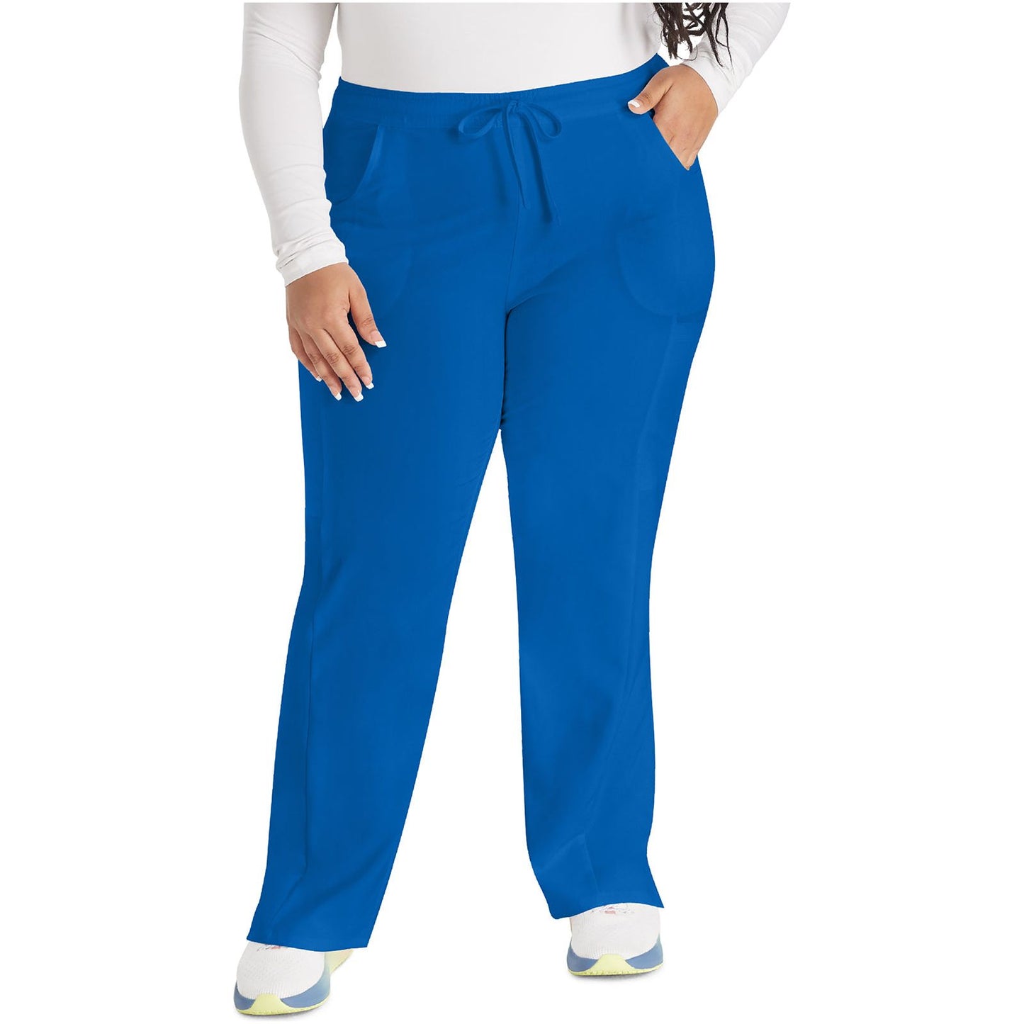 Mid Rise Straight Leg Drawstring Pant