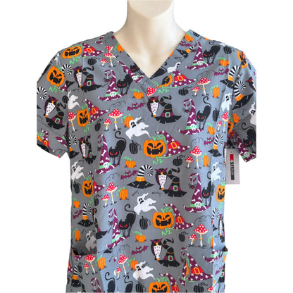 Women's WhiteCross Printed Top "Halloween SPOOKY "G617-GHNI" SALE