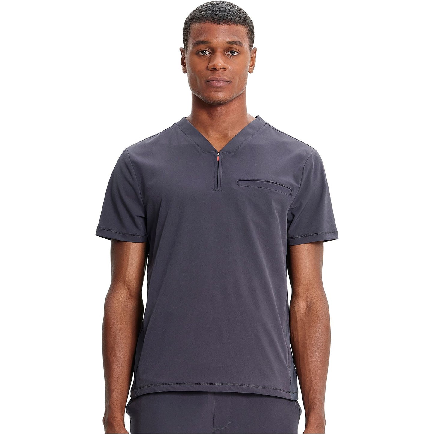 Men's Partial Zip V-Neck Top