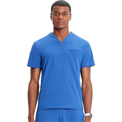 Men's Partial Zip V-Neck Top