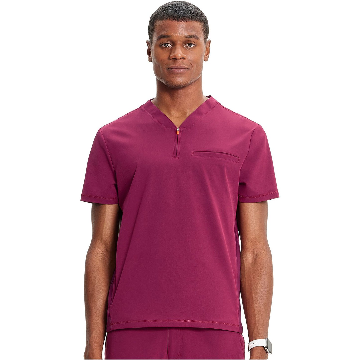 Men's Partial Zip V-Neck Top