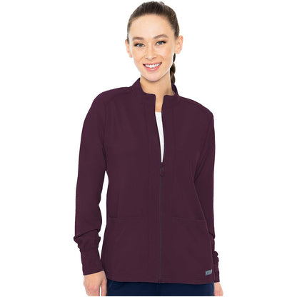 Zip Front Warm-Up With Shoulder Yokes