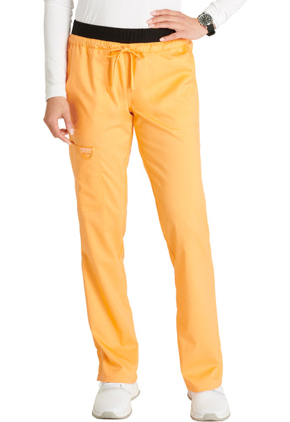 Mid Rise Tapered Leg Drawstring Pant