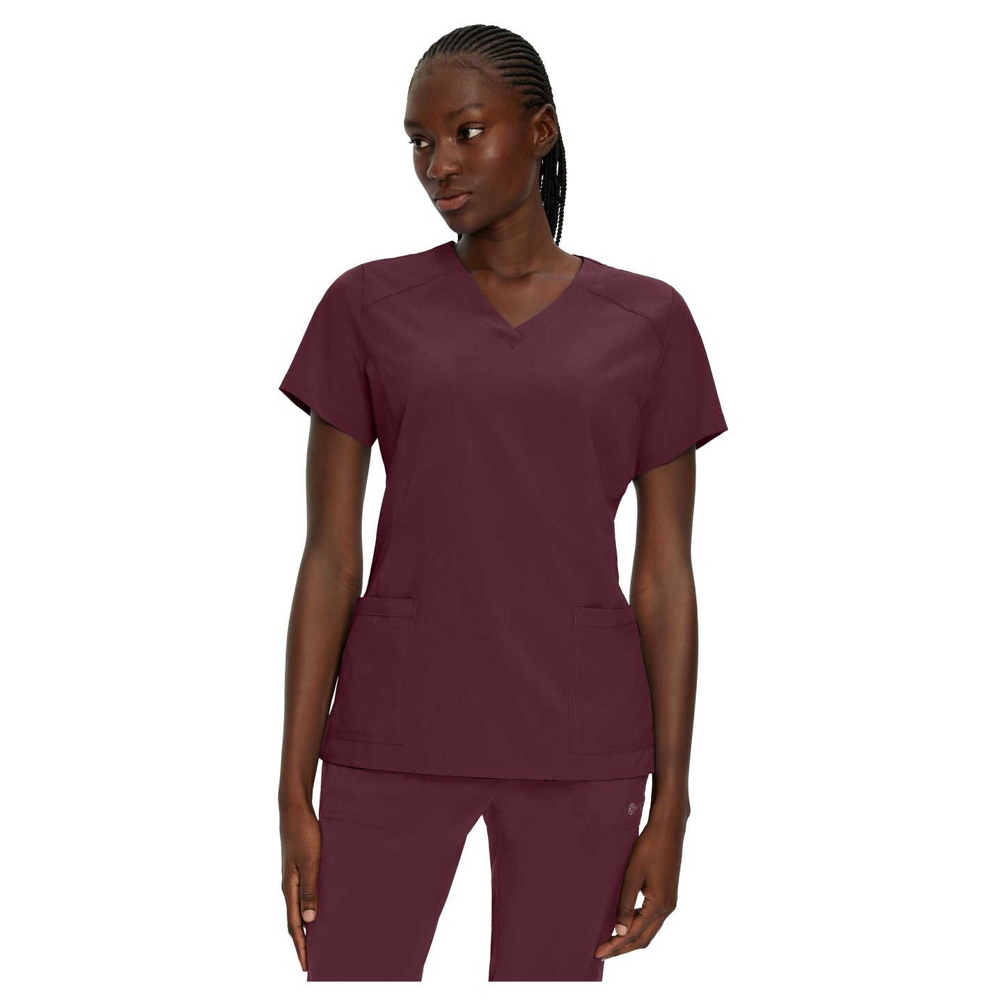 White Cross FIT Women's 2-Pocket V-Neck Scrub Top