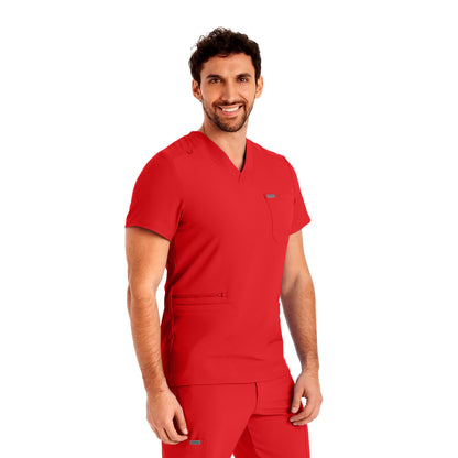 Landau Forward Men's 4-Pocket V-Neck Scrub Top