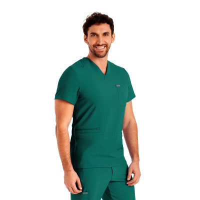 Landau Forward Men's 4-Pocket V-Neck Scrub Top