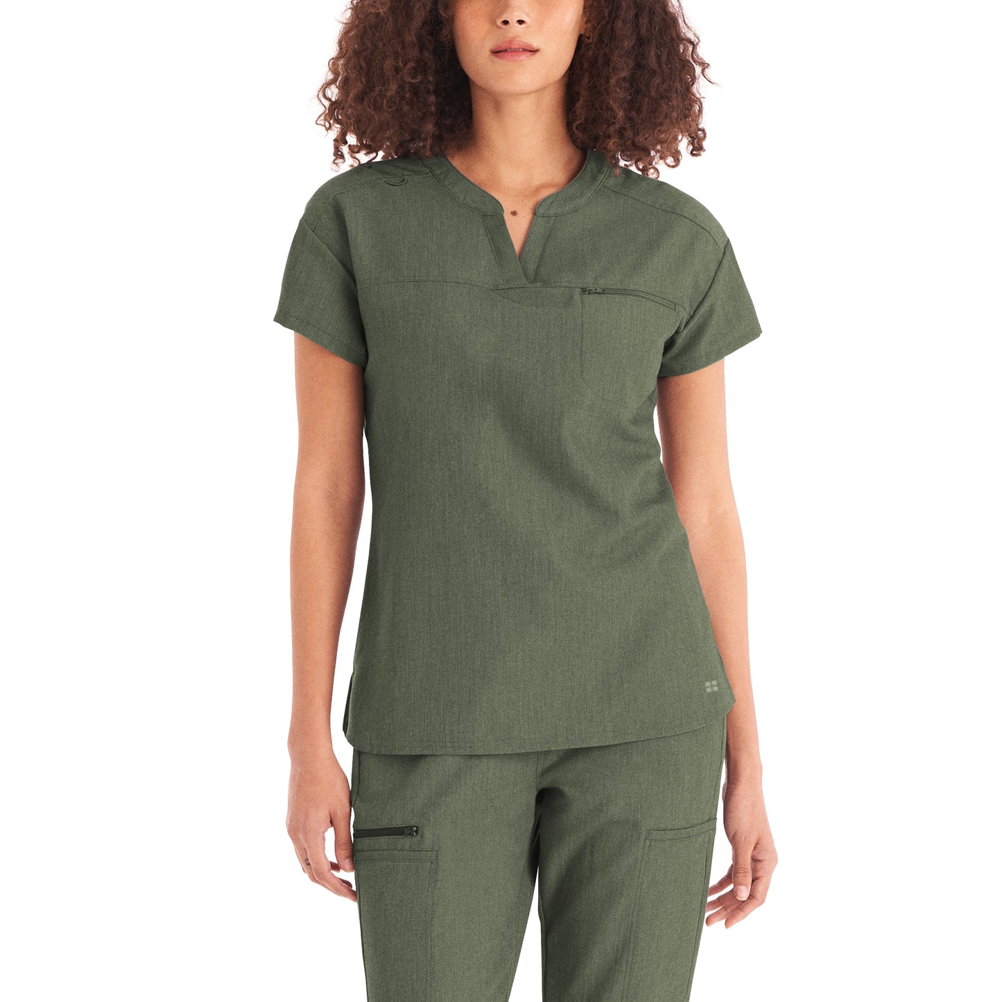 White Cross V-Tess Women's 2-Pocket V-Neck Scrub Top