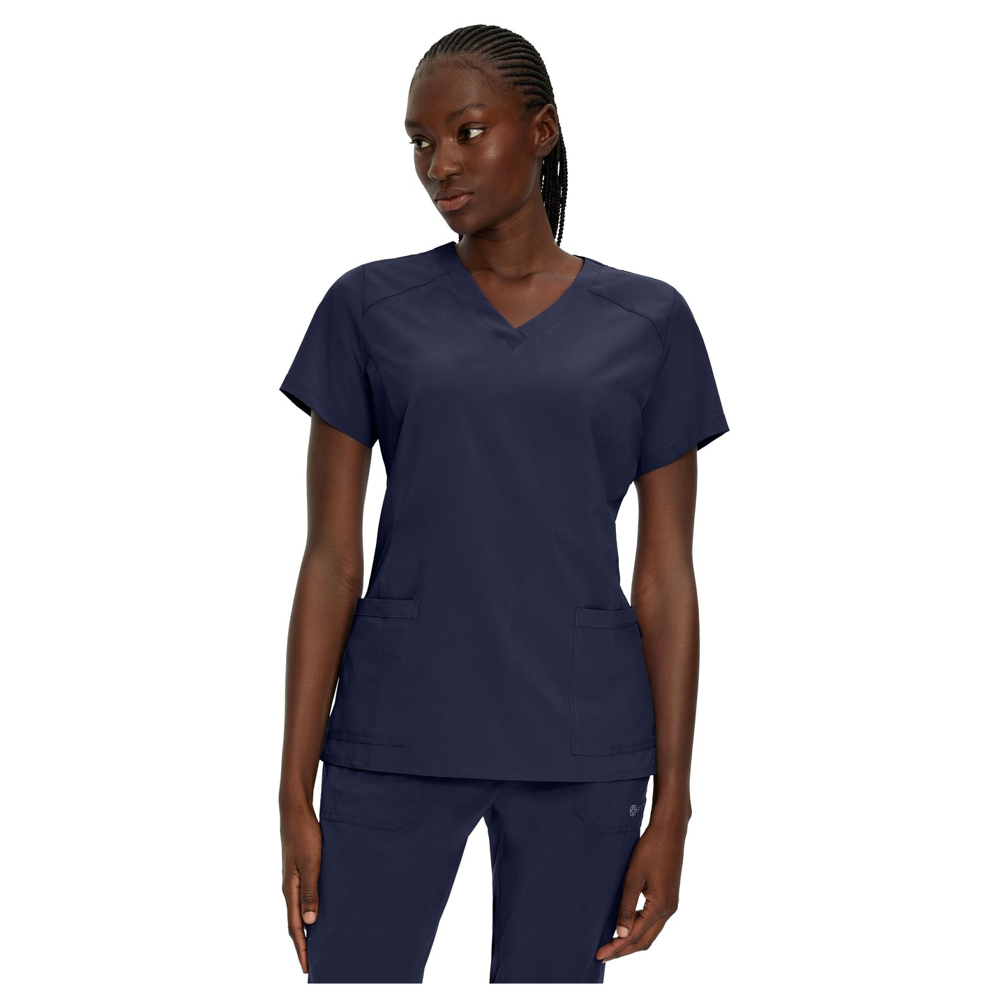 White Cross FIT Women's 2-Pocket V-Neck Scrub Top