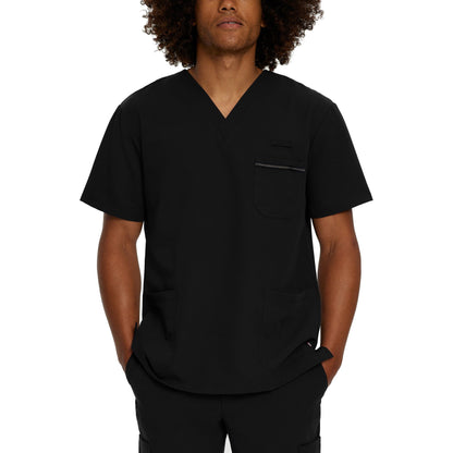 White Cross V-Tess Men's 3-Pocket V-Neck Scrub Top