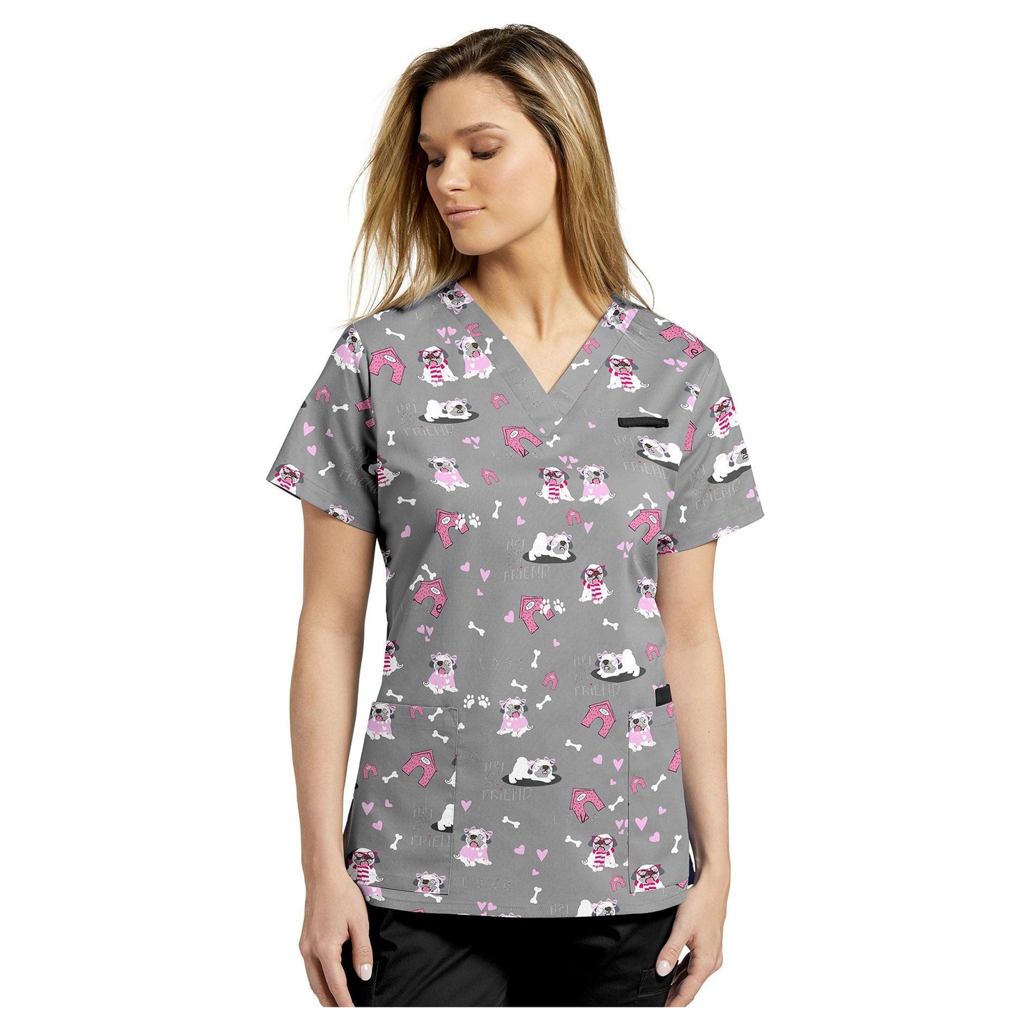 White Cross Women's 3-Pocket V-Neck Scrub Top