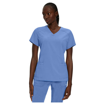 White Cross FIT Women's 2-Pocket V-Neck Scrub Top