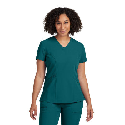 White Cross V-Tess Women's 3-Pocket V-Neck Scrub Top