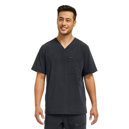 White Cross CRFT Men's 4-Pocket V-Neck Scrub Top