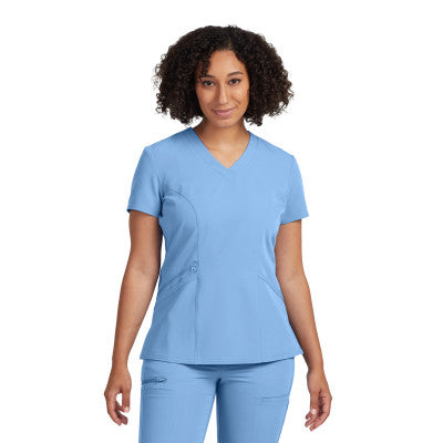 White Cross V-Tess Women's 3-Pocket V-Neck Scrub Top