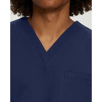 White Cross V-Tess Men's 2-Pocket V-Neck Scrub Top