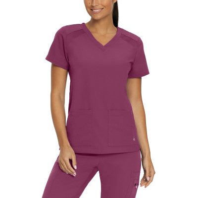 White Cross V-Tess Women's 4-Pocket V-Neck Scrub Top