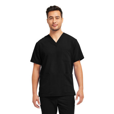 White Cross V-Tess Men's 3-Pocket V-Neck Scrub Top