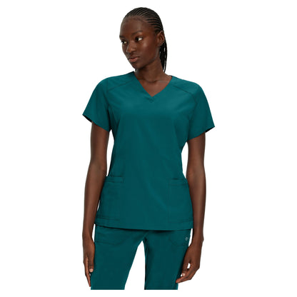 White Cross FIT Women's 2-Pocket V-Neck Scrub Top