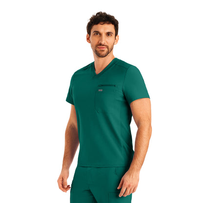 Landau Forward Men's 2-Pocket V-Neck Scrub Top