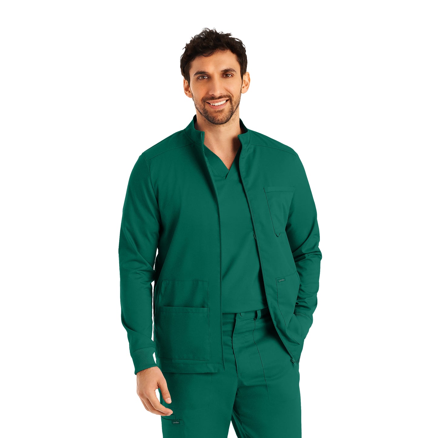 Landau ProFlex Men's 4-Pocket Scrub Jacket