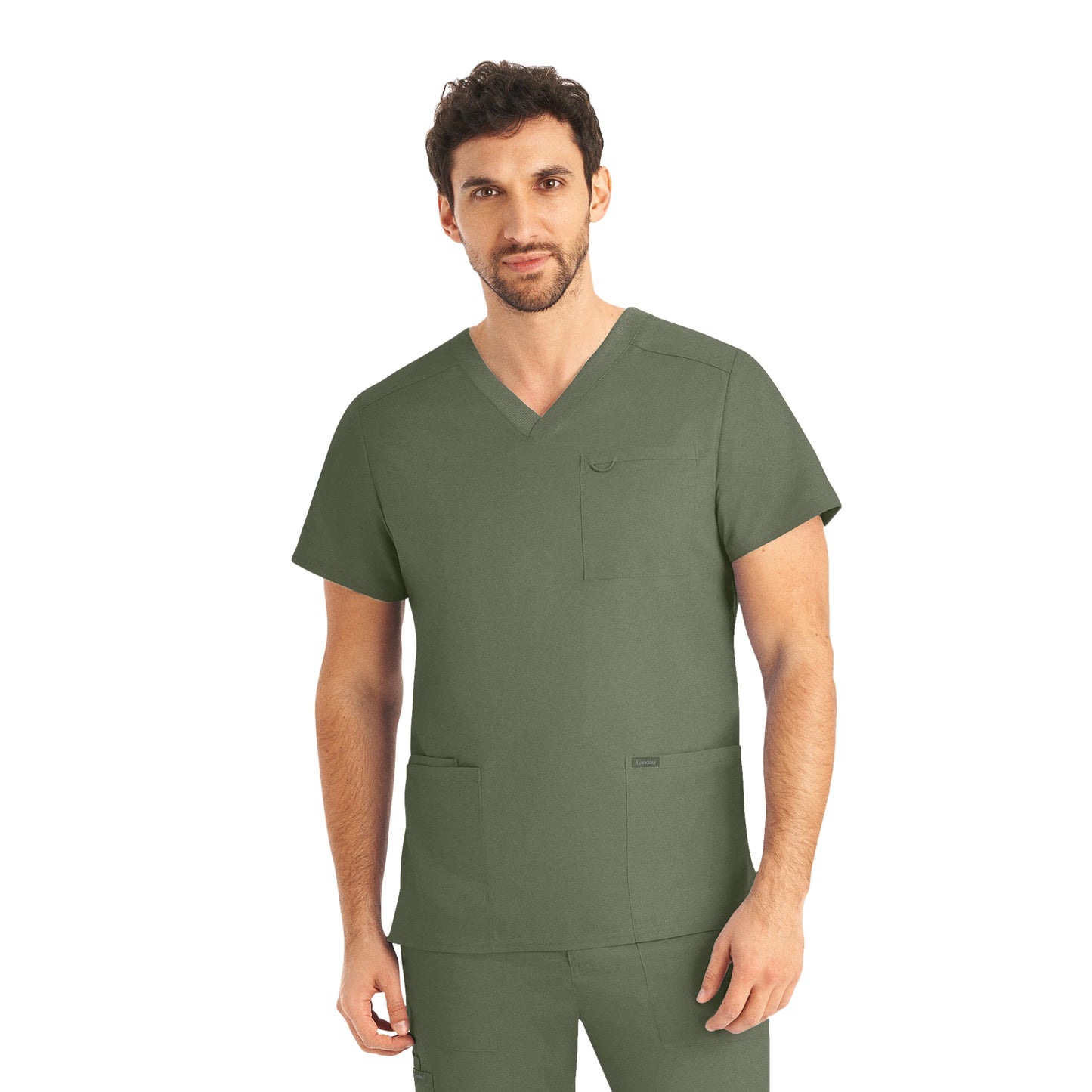 Landau ProFlex Men's 4-Pocket V-Neck Scrub Top