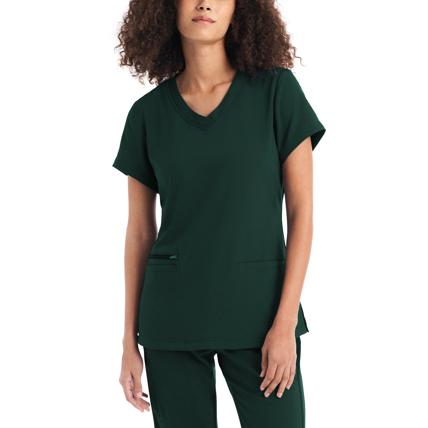 White Cross CRFT Women's 3-Pocket V-Neck Scrub Top