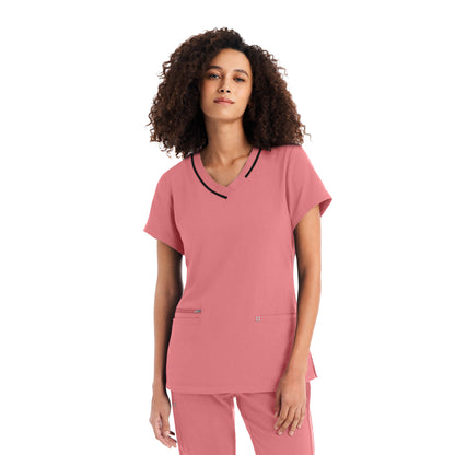 White Cross CRFT Women's 3-Pocket V-Neck Scrub Top