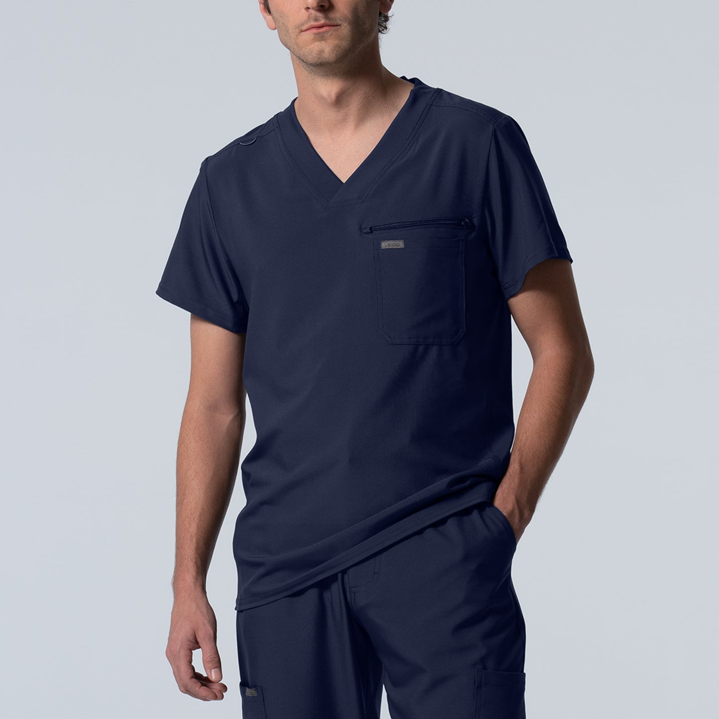 Landau Forward Men's 2-Pocket V-Neck Scrub Top