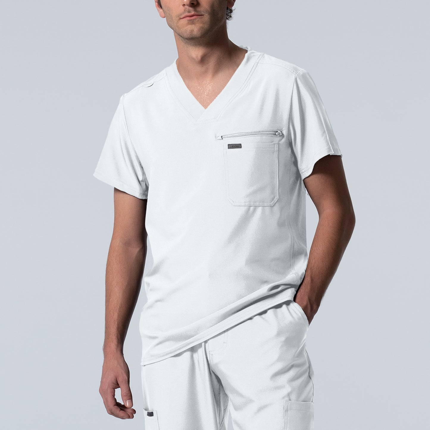 Landau Forward Men's 2-Pocket V-Neck Scrub Top